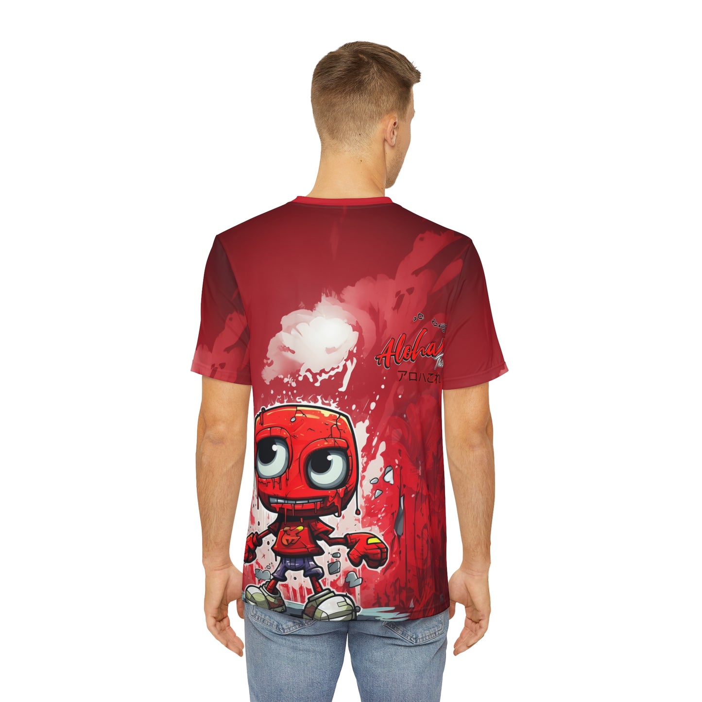 Aloha Robot Overprint T-Shirt (Polyester)