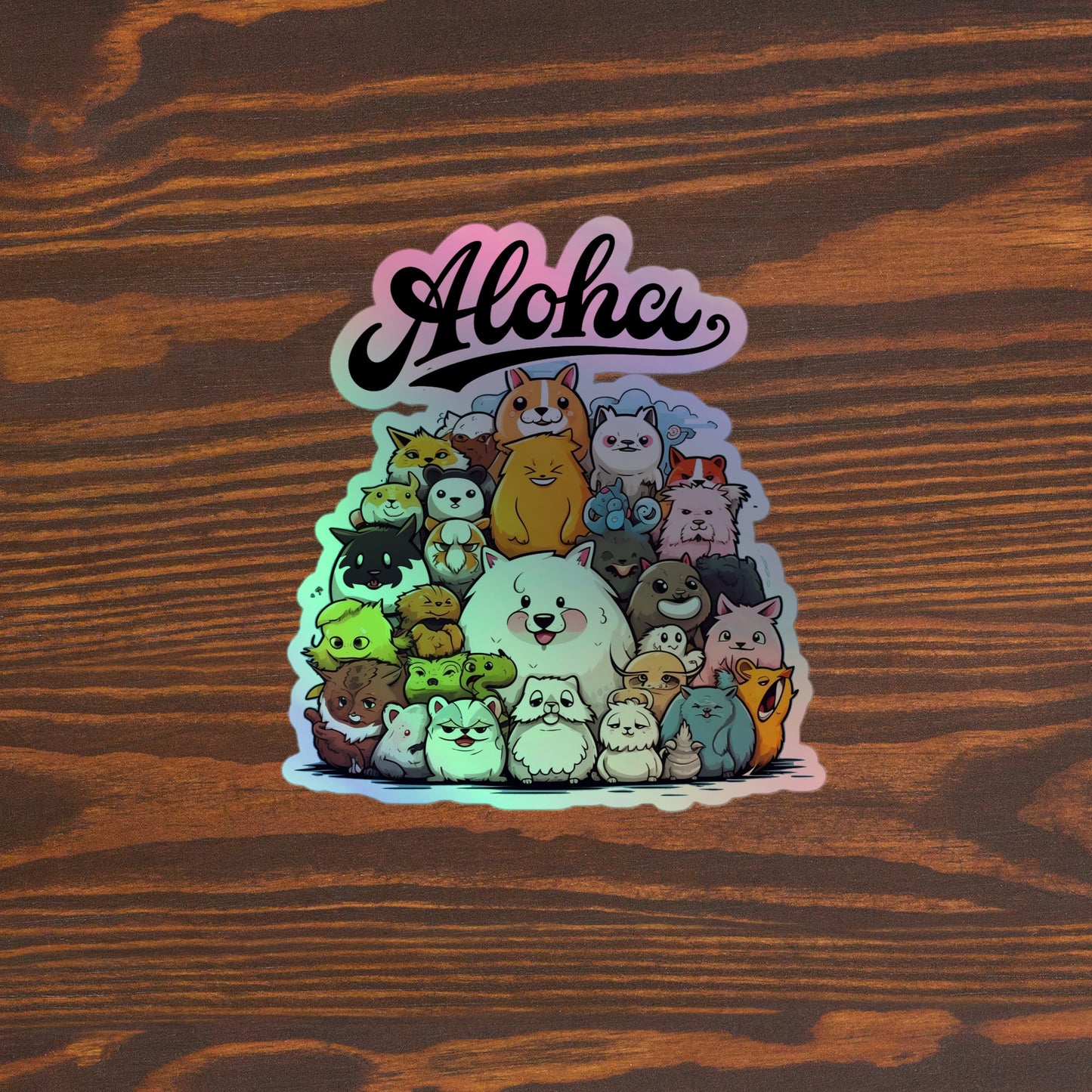 Aloha Animals Holographic stickers